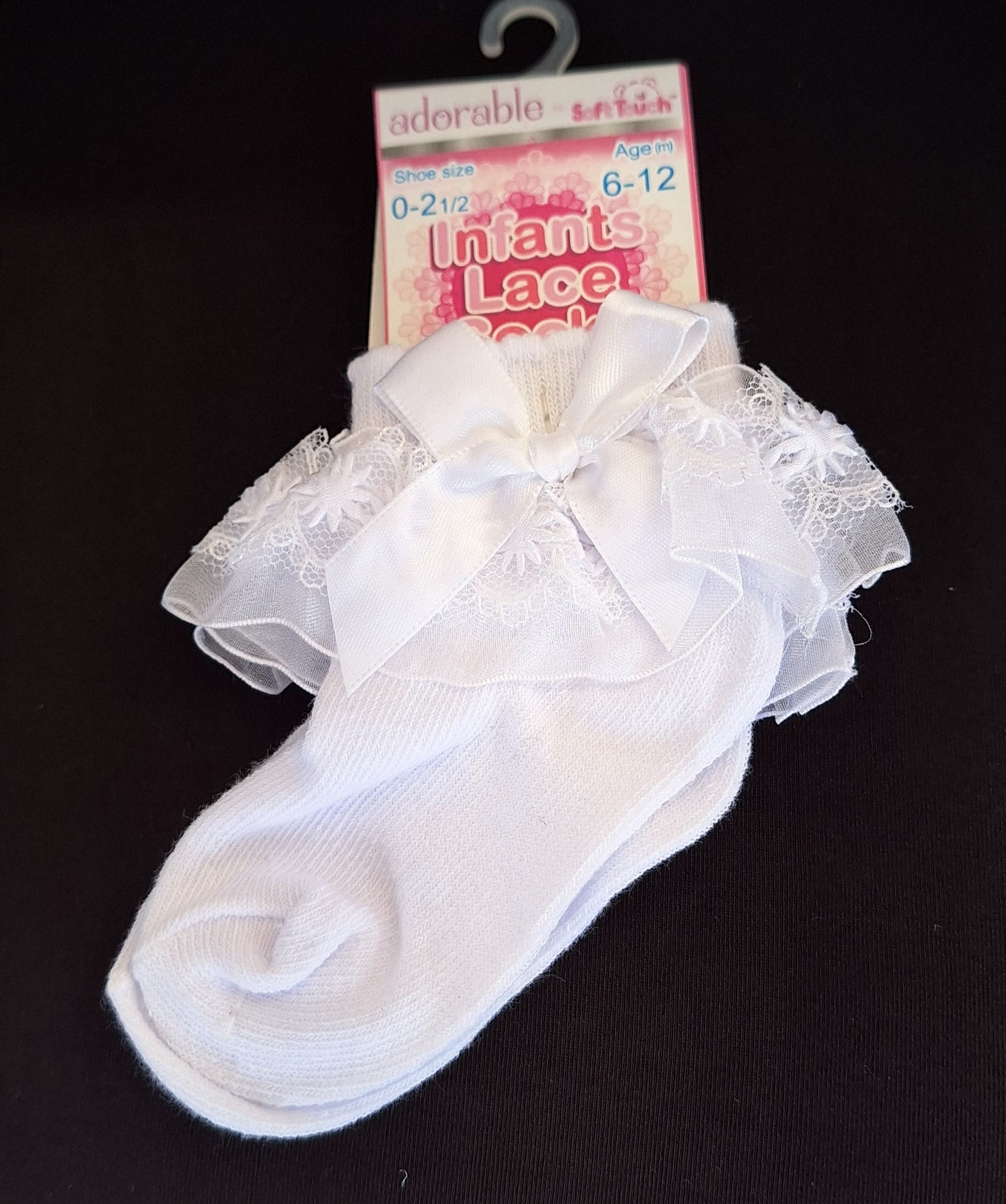 White Organza lace ankle sock's