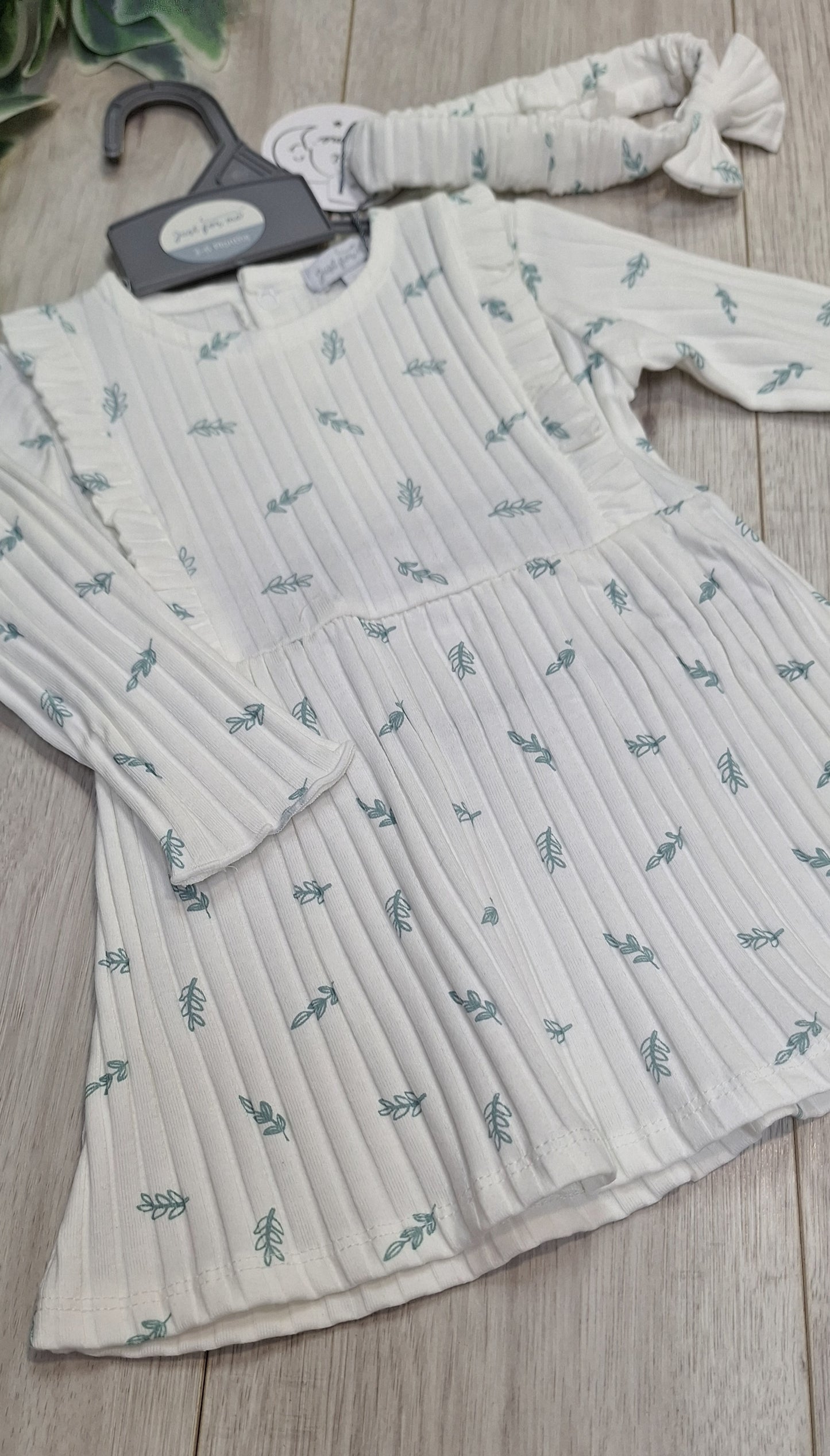 Baby Girl's Leaf Dress & Headband