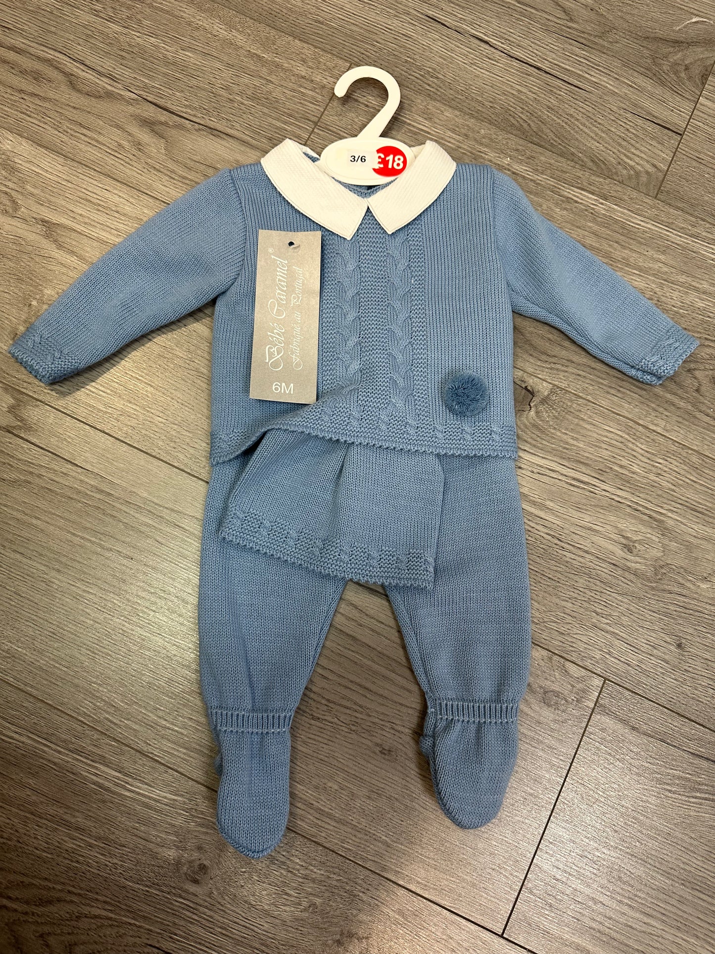Baby Boy's Blue 3 piece knitted Suit