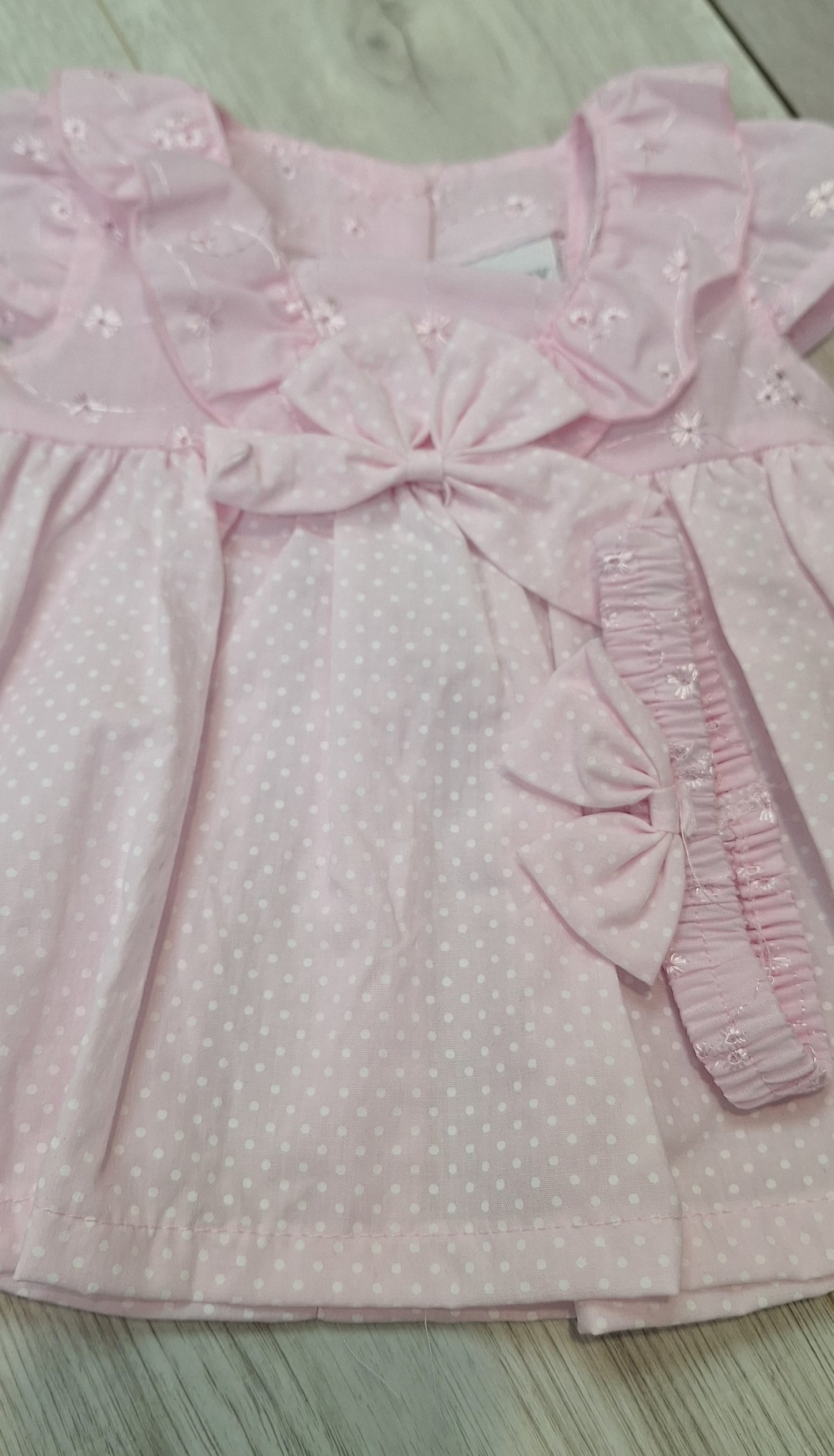 Pink & White Polka Dot Dress