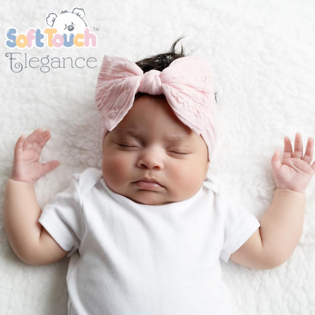 Pink Cable Bow Headband