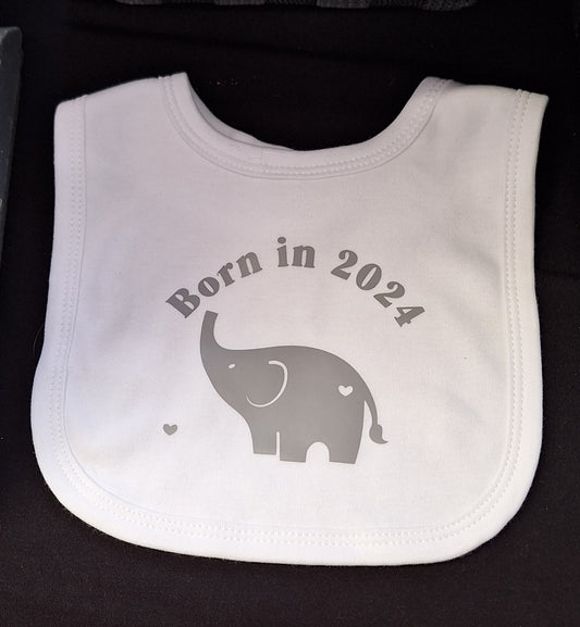 "Born in 2024" Baby Bib