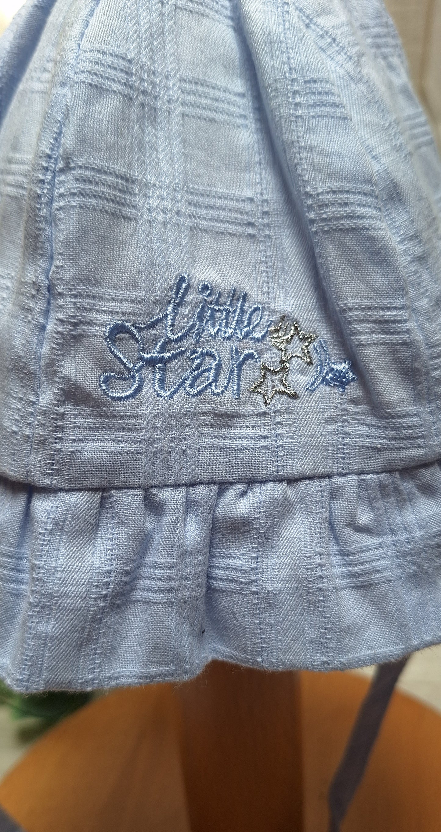 Sky Checked Hat "little star"
