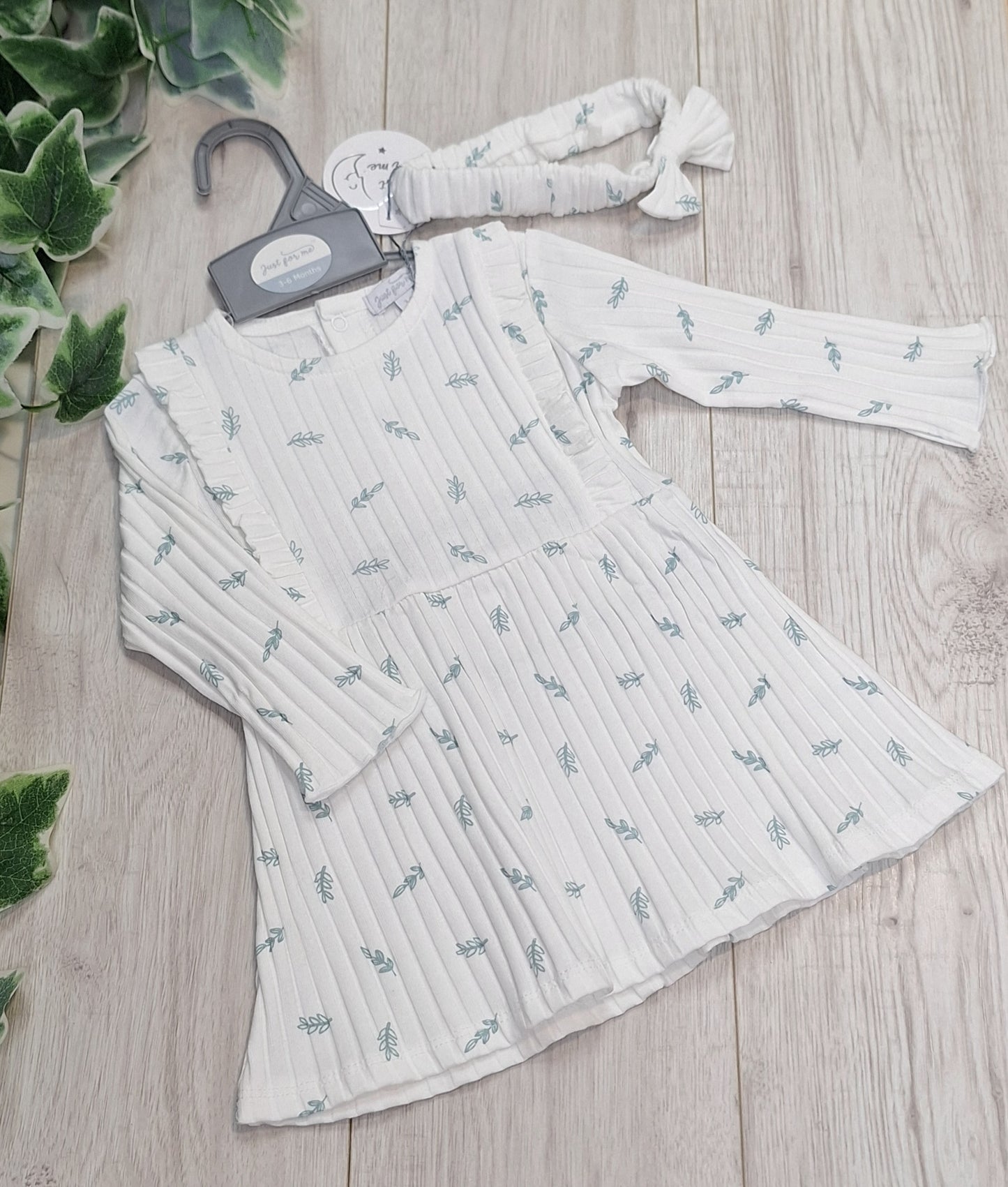 Baby Girl's Leaf Dress & Headband