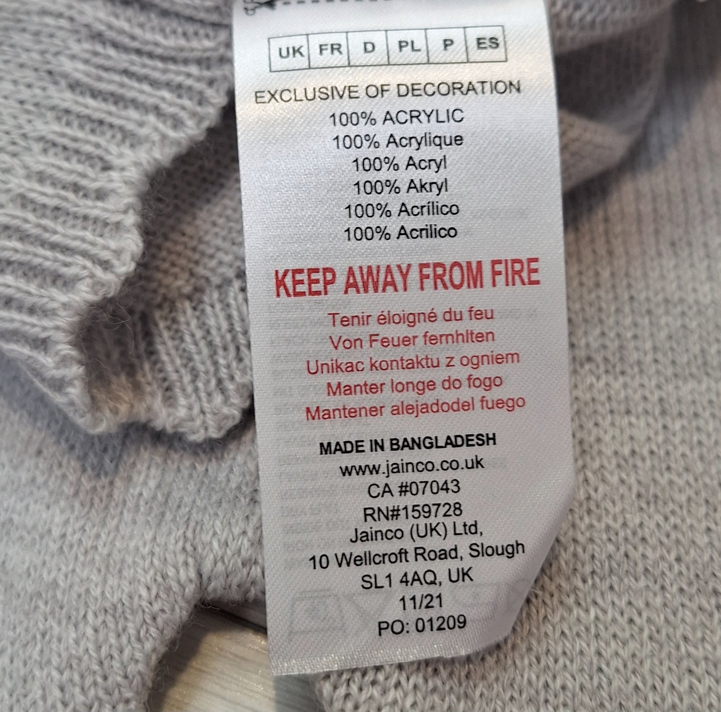 Grey Unisex 2 piece knitted suit