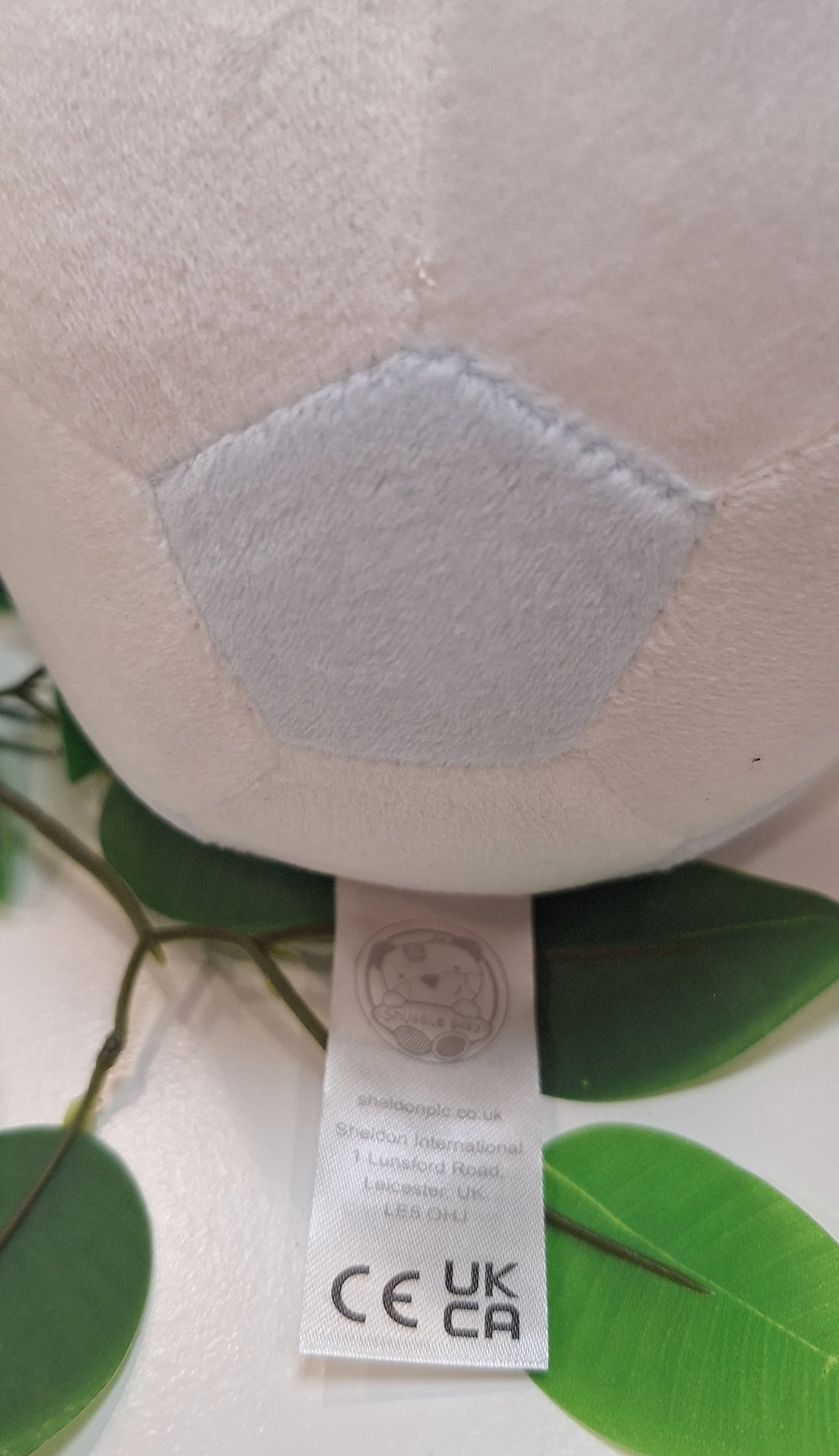 "My First Football" Soft Toy Rattle Ivory & Sky Blue