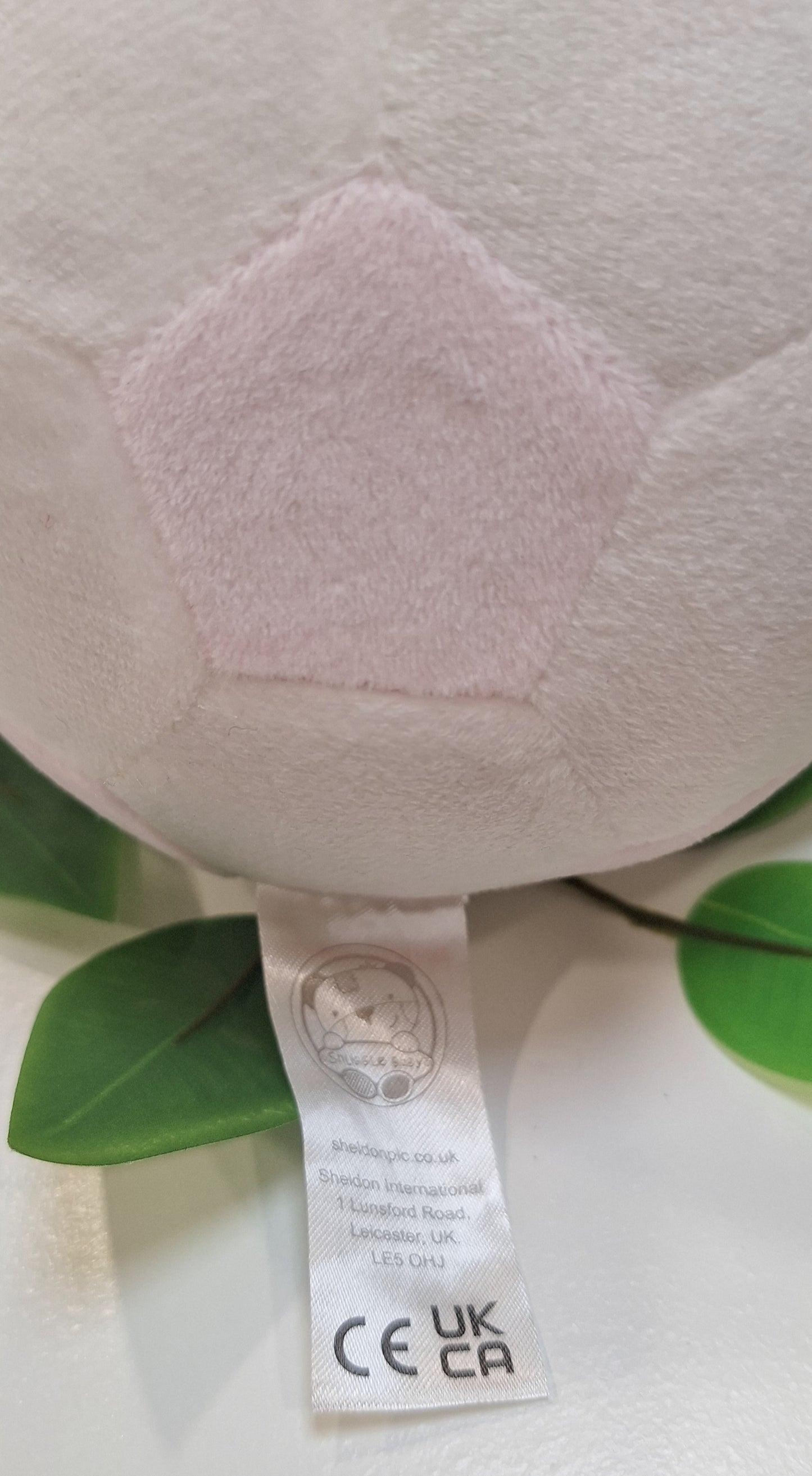 "My First Football" Soft Toy Rattle Ivory & Pink