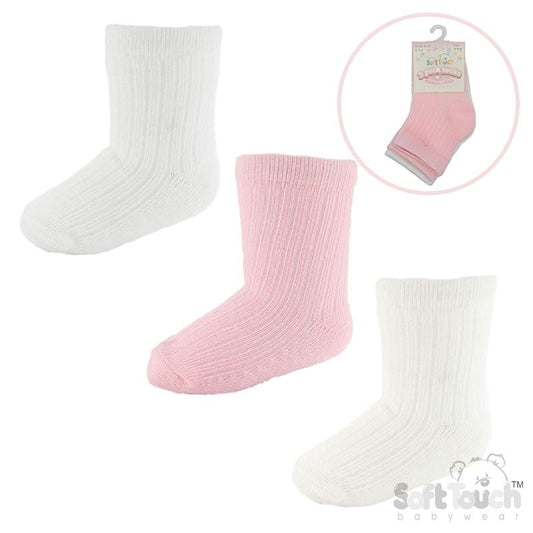 Triple Pack of Socks - Pink