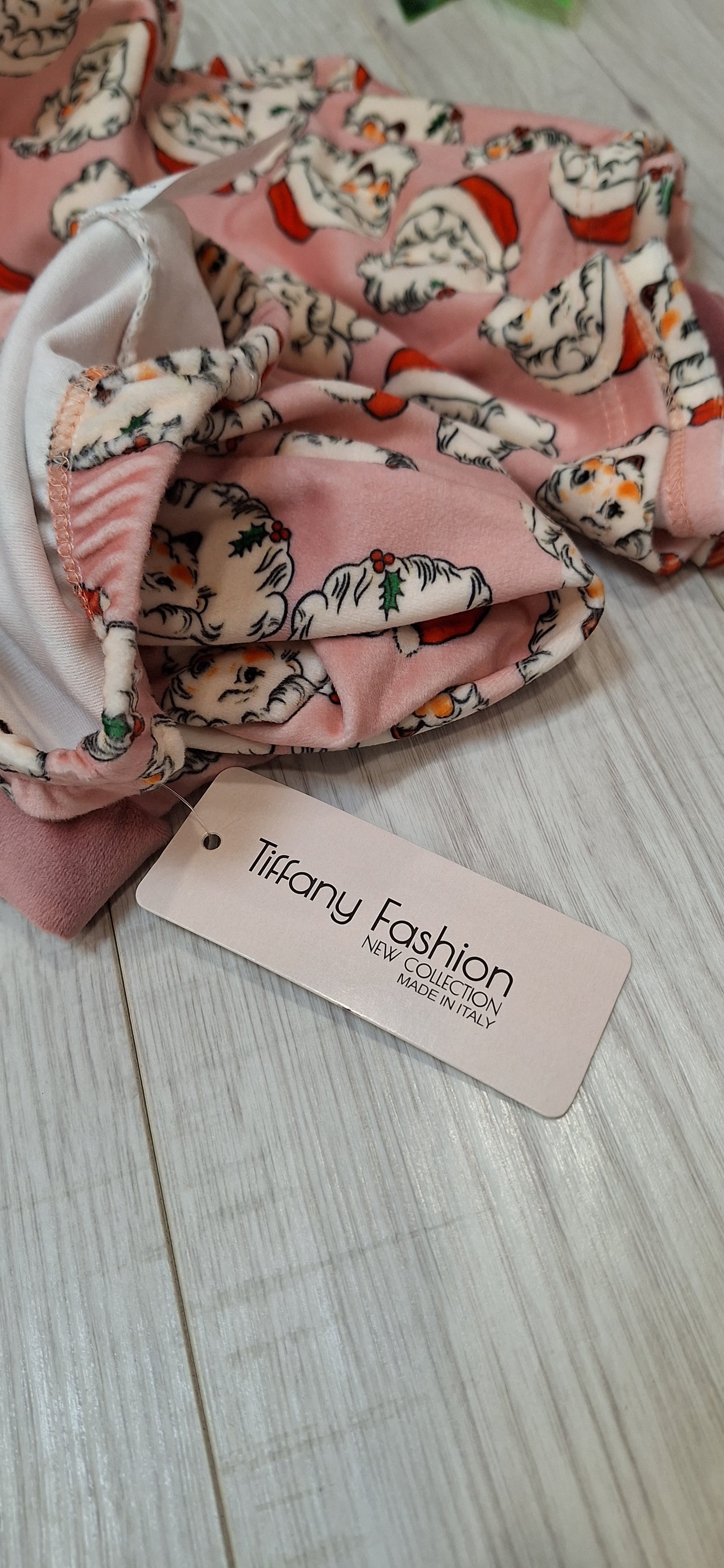 Little girls  soft velour santa pyjamas