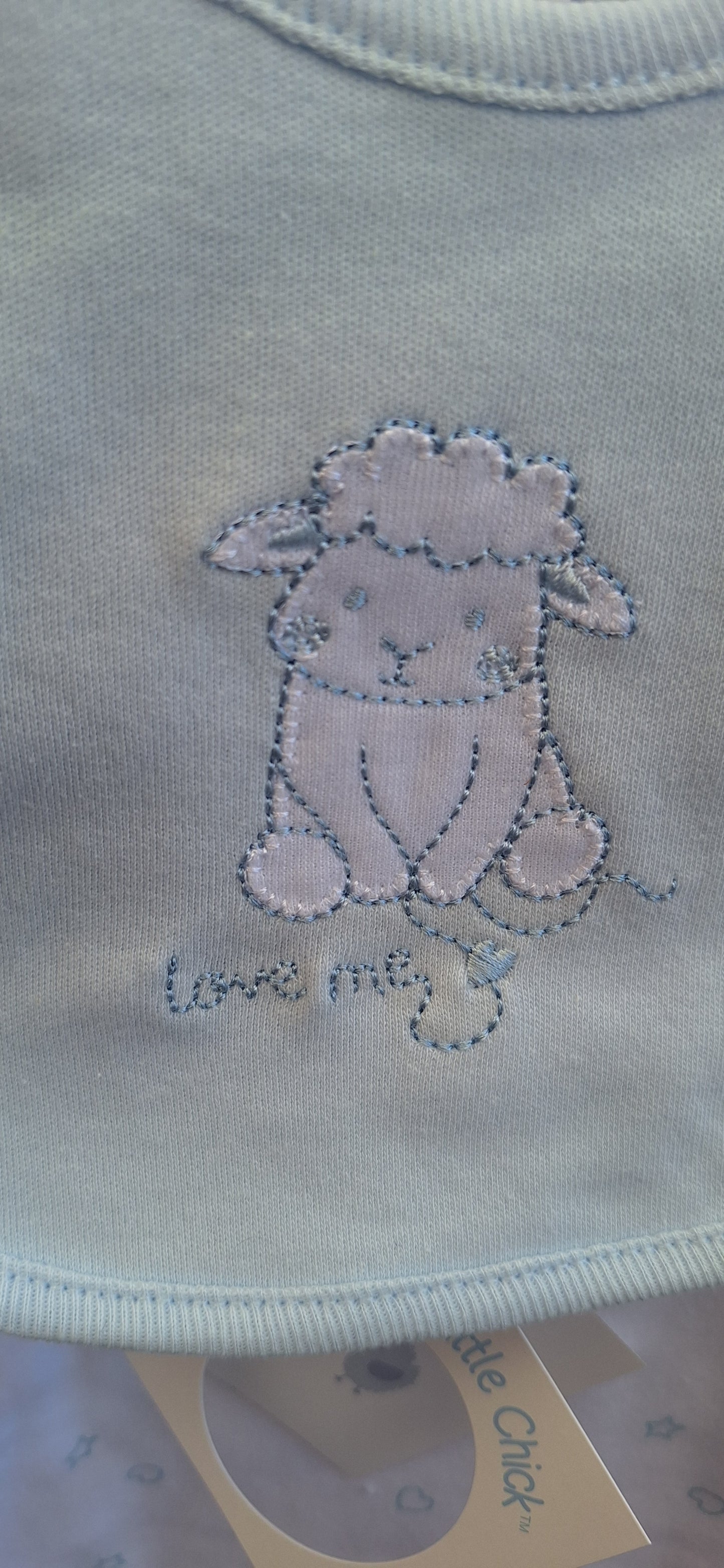 "Love Me" Little Lamb 4 piece Layette Set
