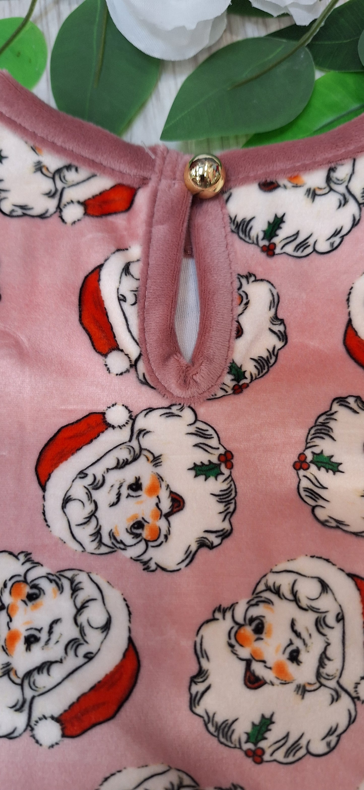 Little girls  soft velour santa pyjamas