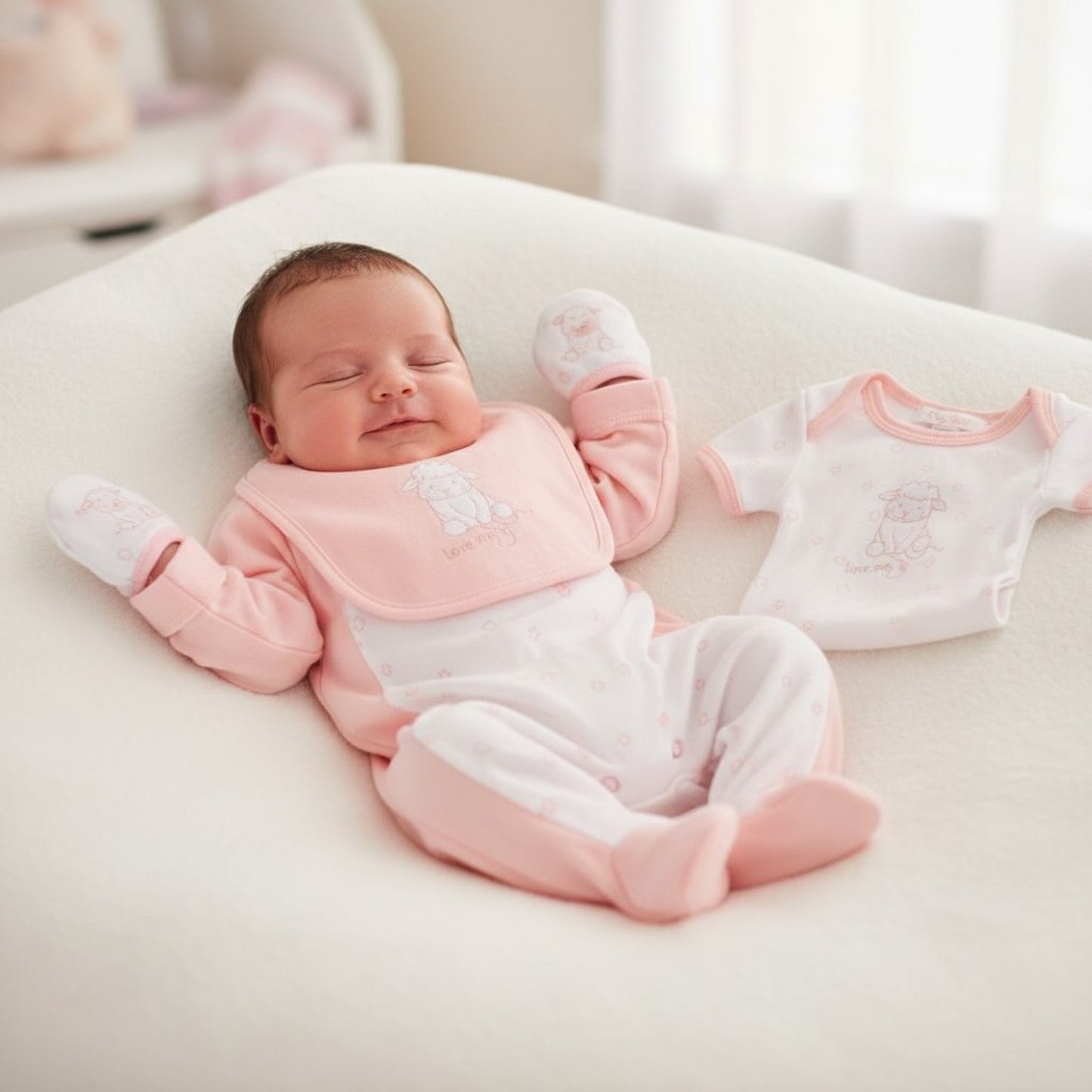 "Love Me" 4 Piece Layette Set