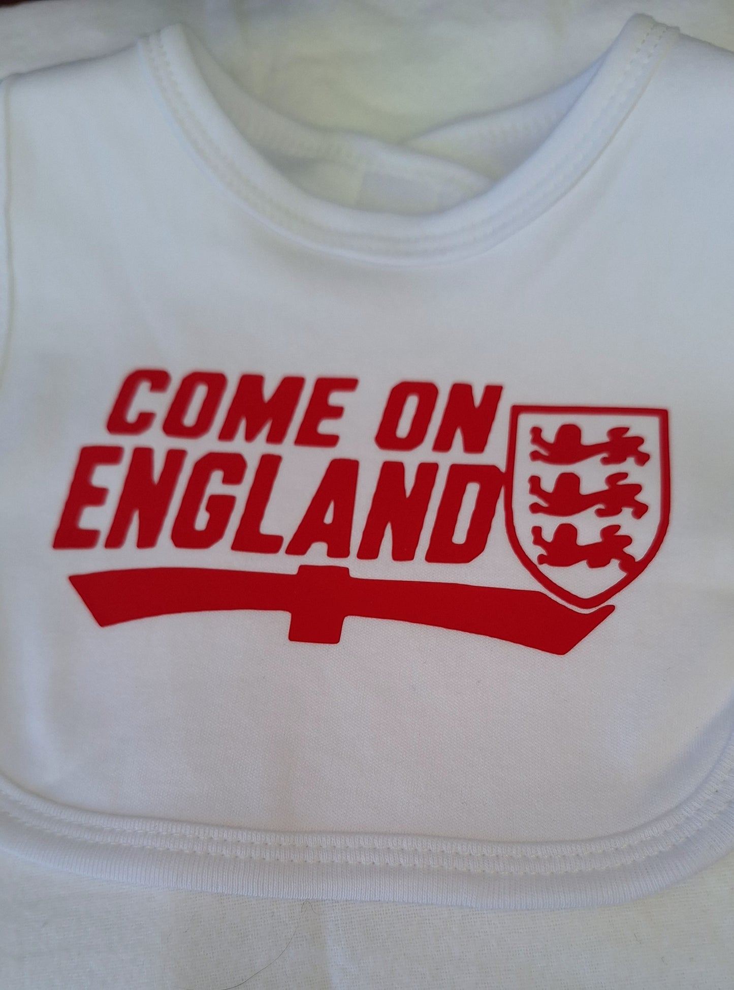 Come on England baby bib