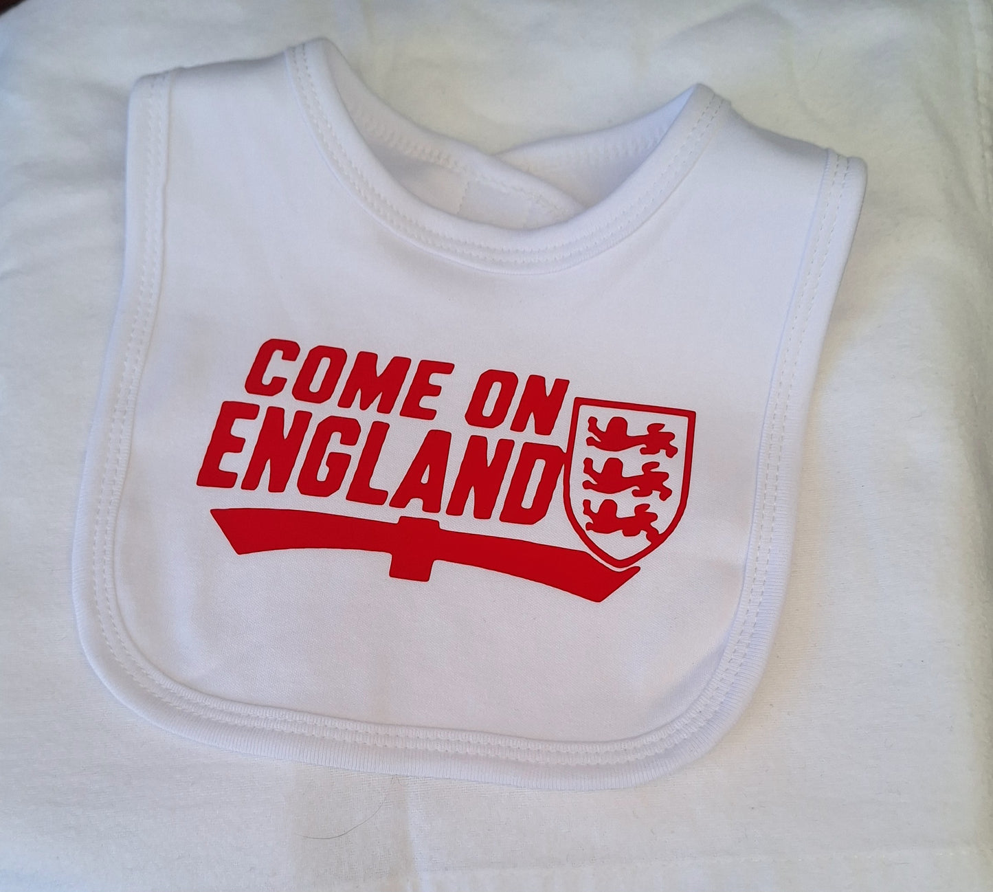 Come on England baby bib