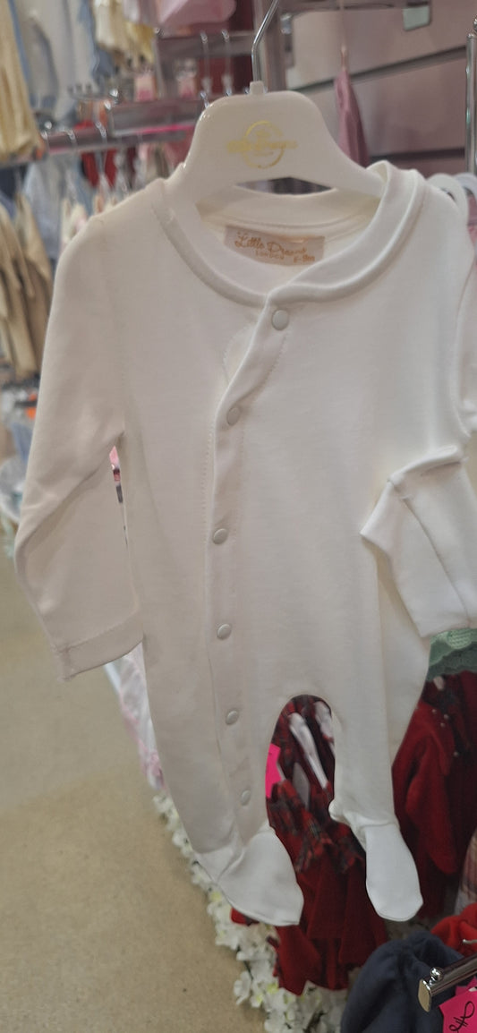 White All in one sleep suit